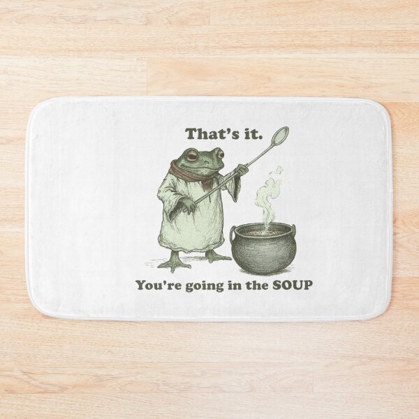 Item preview, Funny Frog Soup Shirt | Vintage Cottagecore Frog Cooking Meme Tee designed and sold by Printsouf.