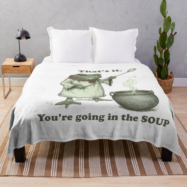 Item preview, Funny Frog Soup Shirt | Vintage Cottagecore Frog Cooking Meme Tee designed and sold by Printsouf.
