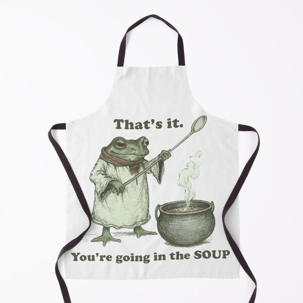 Item preview, Funny Frog Soup Shirt | Vintage Cottagecore Frog Cooking Meme Tee designed and sold by Printsouf.