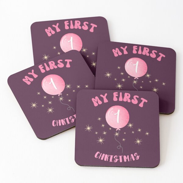 Item preview,   My First Christmas, Winter Christams Happy Holidays, Pink First Christmas, Birthday for the holidays designed and sold by KolorellaS.