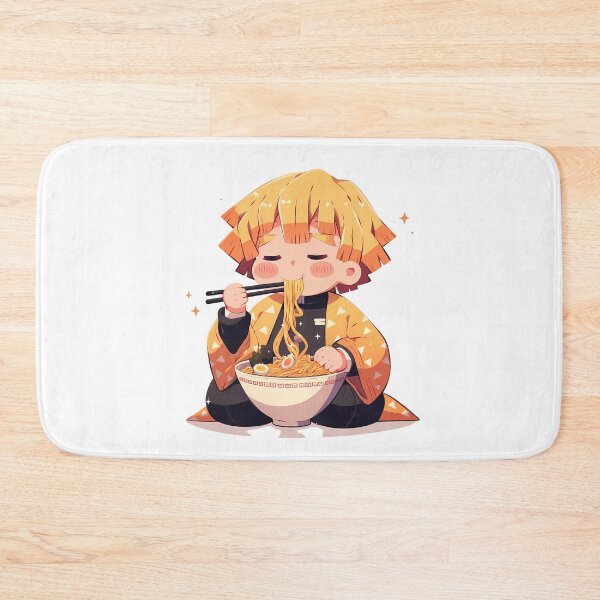 Item preview, Zenitsu Agatsuma Demon Slayer Anime Kawaii Chibi Ramen Moment designed and sold by Raslbazola.