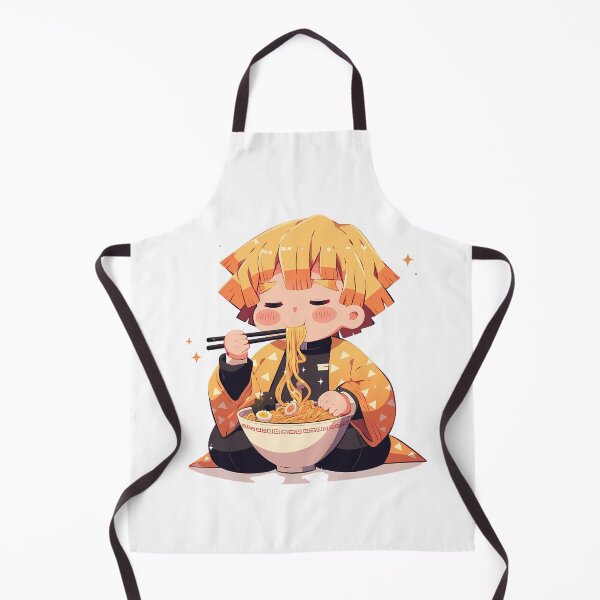 Item preview, Zenitsu Agatsuma Demon Slayer Anime Kawaii Chibi Ramen Moment designed and sold by Raslbazola.