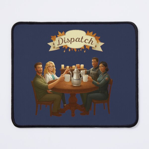 Item preview, Dispatch – Cozy Team Gathering Around Coffee Table designed and sold by DroolWorthyUS.