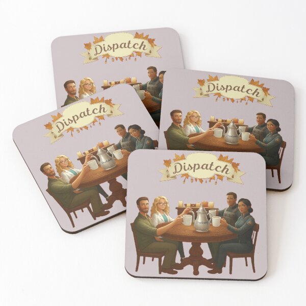 Item preview, Dispatch – Cozy Team Gathering Around Coffee Table designed and sold by DroolWorthyUS.