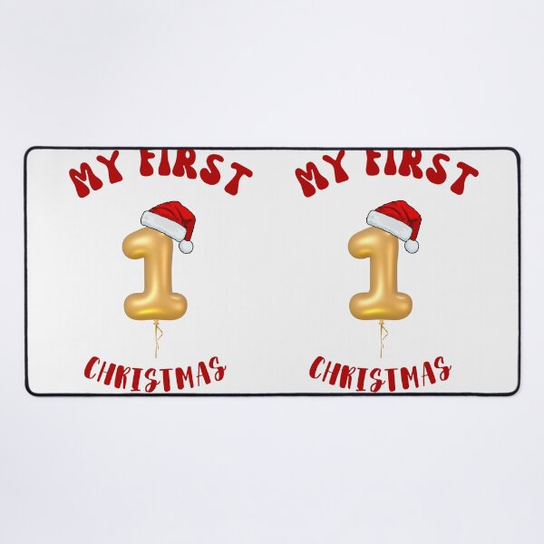 Item preview,   My First Christmas, Winter Christams Happy Holidays,  Gold Balloon First Christmas, Birthday for the holidays designed and sold by KolorellaS.