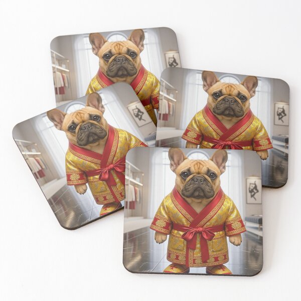 Item preview, Luxury Bulldog King – Golden Robe Dog Art, Funny Fashion Animal Design, Trendy Pet Illustration designed and sold by Sim shin.
