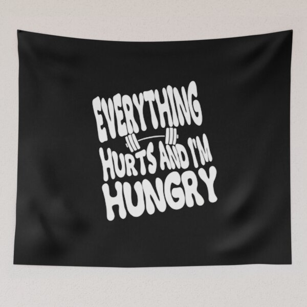 Item preview, Everything Hurts and I'm Hungry T-Shirt – Funny Fitness Humor, Vintage Gym Design designed and sold by zyntees.