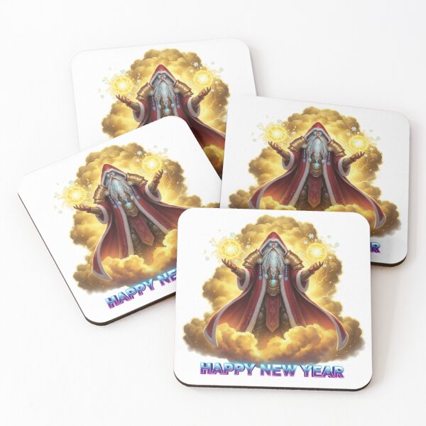 Item preview, Powerful Wizard Santa Conjuring Golden Snow Magic designed and sold by newvisionart191.