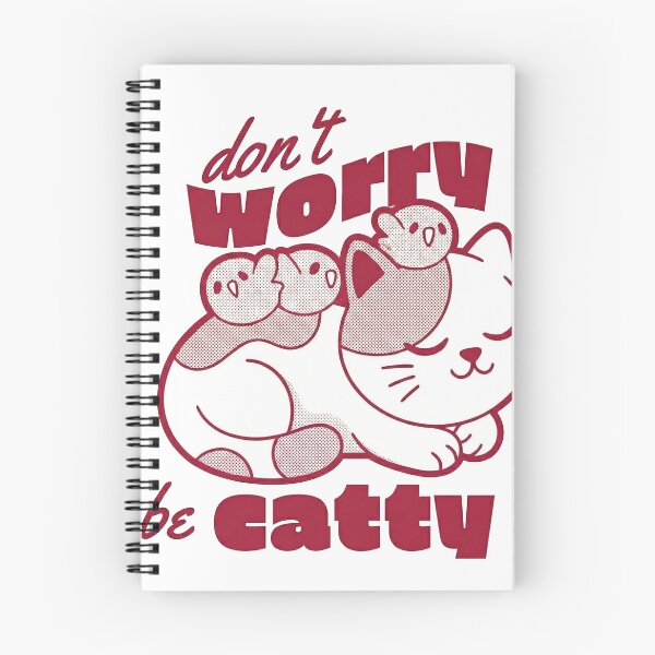Item preview, Don't Worry Be Catty - Cute Retro Halftone Sleeping Cat & Birds designed and sold by DEVINE-PIXELZ.