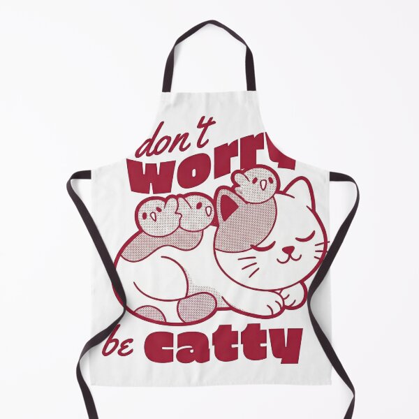 Item preview, Don't Worry Be Catty - Cute Retro Halftone Sleeping Cat & Birds designed and sold by DEVINE-PIXELZ.