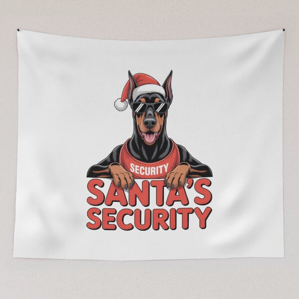 Item preview, Santa’s Security Funny Doberman Christmas Gift designed and sold by Slaw-Creation.