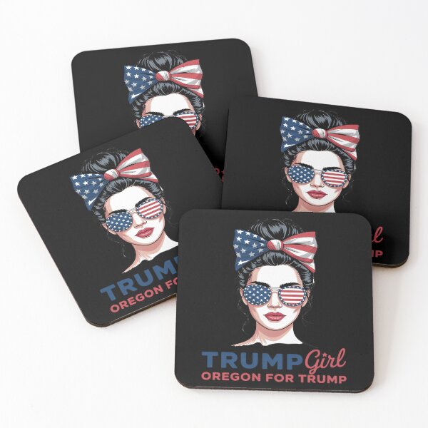 Item preview, Trump Girl Messy Bun Sunglasses Oregon For Trump USA Flag  designed and sold by RsFilsingerArt.