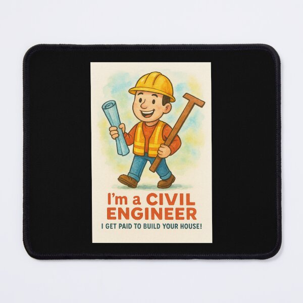 Item preview, Funny Civil Engineer Watercolor – “Trust Me, I Make Things Stand!” designed and sold by EuropeanPrints.