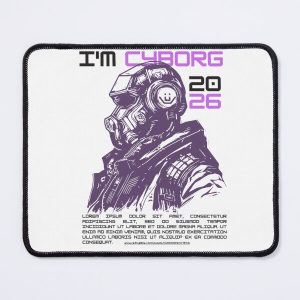 Item preview, I'M CYBORG 2026 Cyberpunk Sci-Fi Helmet Graphic designed and sold by HUMORONCOTTON.
