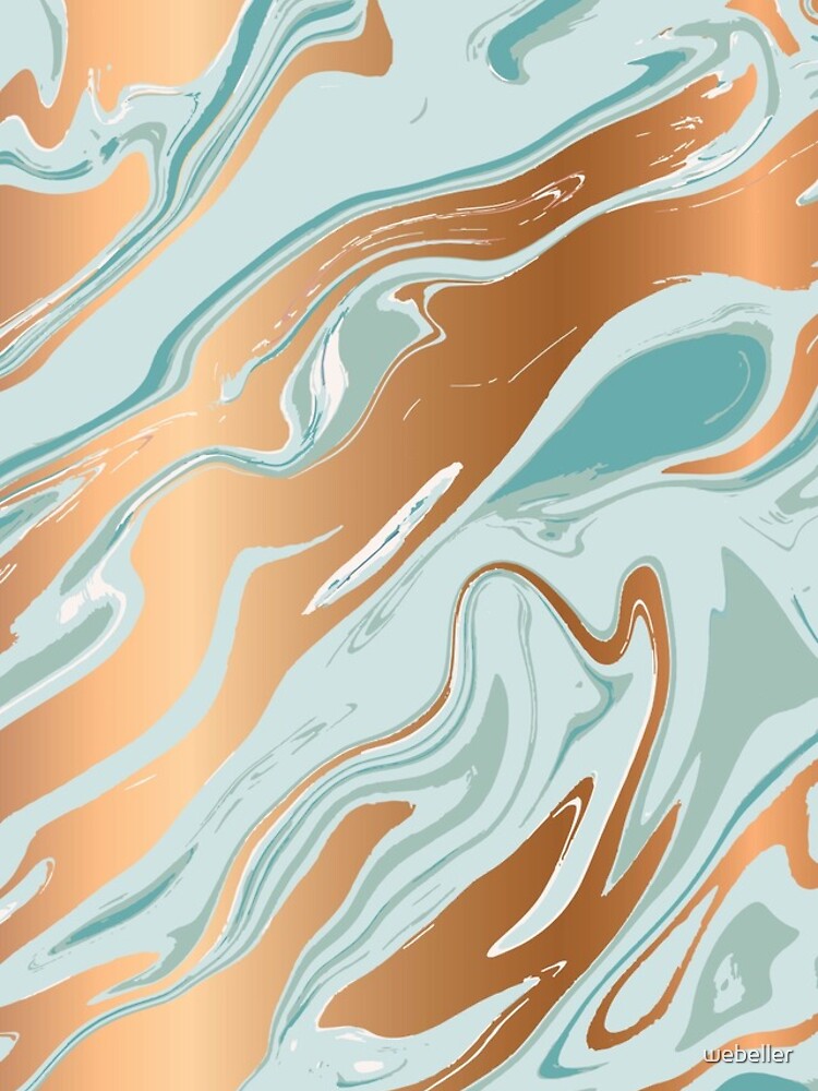 "Liquid Marble Gold and Sky Blue Phone Case" iPhone Case for Sale by