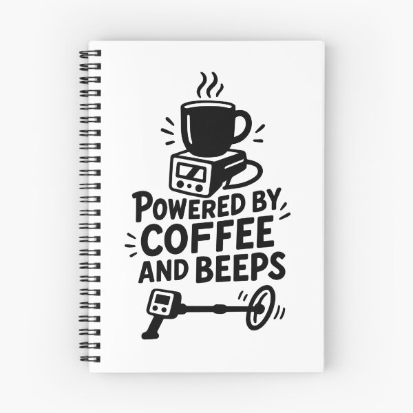 Item preview, Powered By Coffee And Beeps Funny Metal Detecting designed and sold by LuminOrb.