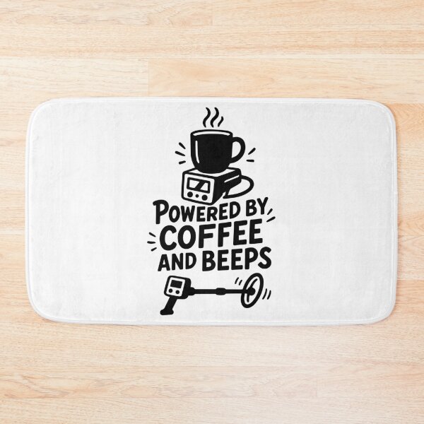 Item preview, Powered By Coffee And Beeps Funny Metal Detecting designed and sold by LuminOrb.