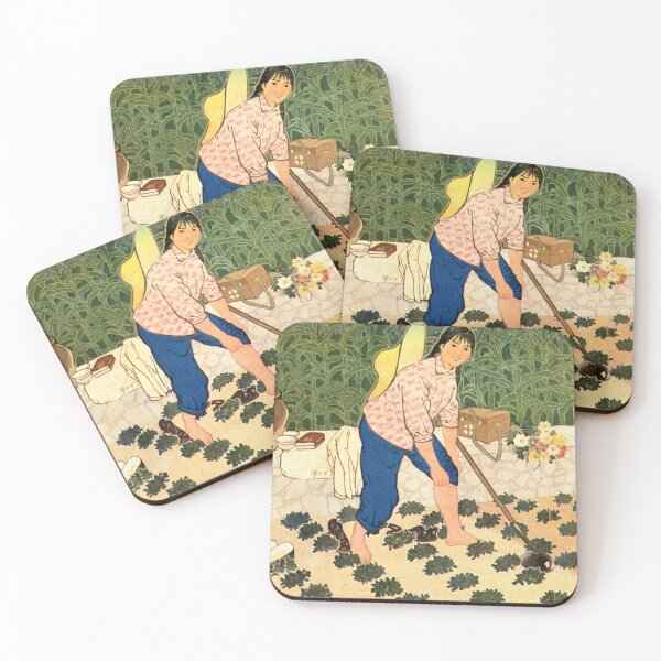 Item preview, Vintage 1950s Chinese Female Farmer Art Print designed and sold by FriendsClub.