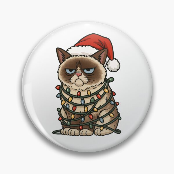 Item preview, Funny Grumpy Cat Tangled In Christmas Lights Santa Hat designed and sold by haitrieuic96.