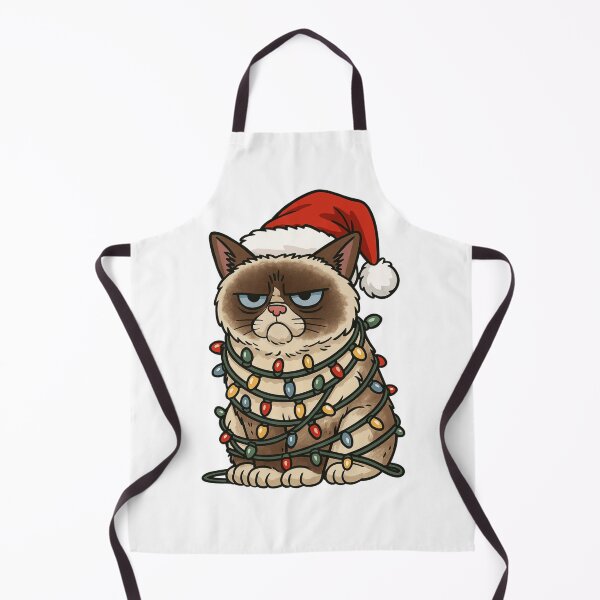 Item preview, Funny Grumpy Cat Tangled In Christmas Lights Santa Hat designed and sold by haitrieuic96.