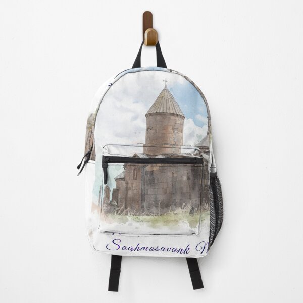 Item preview, Saghmosavank Monastery Watercolor Art – Armenia Landscape Illustration designed and sold by NareArt.