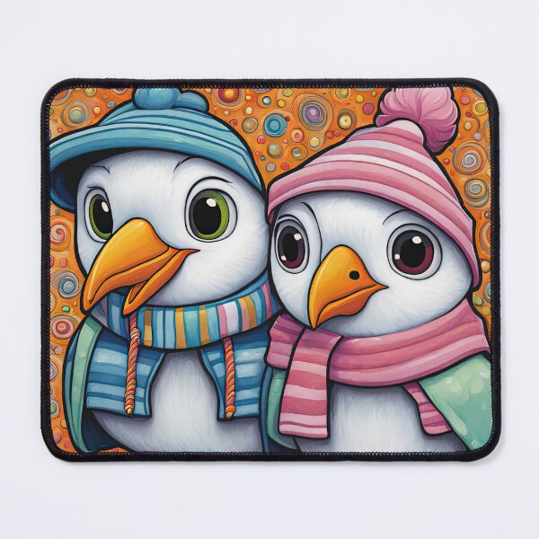 Item preview, Folk Art Two Seagulls wearing hoodies walk into a bar designed and sold by Colin Bentham.
