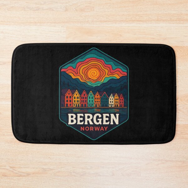 Item preview, Bergen Cityscape Norway Trippy Travel designed and sold by TomFrontierArt.
