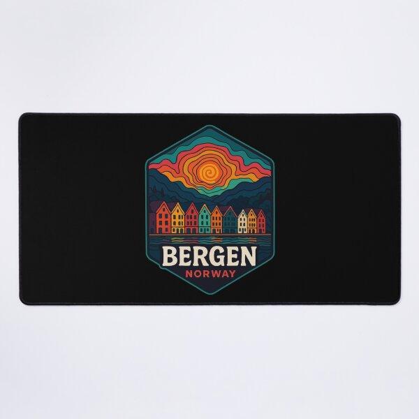 Item preview, Bergen Cityscape Norway Trippy Travel designed and sold by TomFrontierArt.