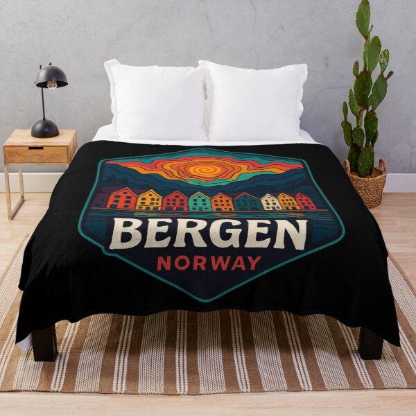 Item preview, Bergen Cityscape Norway Trippy Travel designed and sold by TomFrontierArt.