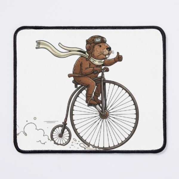 Item preview, The Velocity Rodent Aviator of the Asphalt Unstoppable Whiskers Beaver's Grand Tour High-Wheel Hero Goggles & Grit designed and sold by Saeed Ahmad.