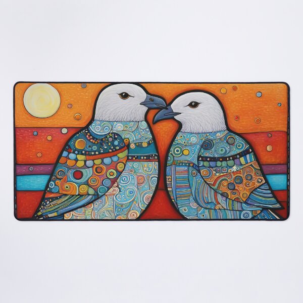 Item preview, Folk Art Two Seagulls wearing hoodies walk into a bar designed and sold by Colin Bentham.