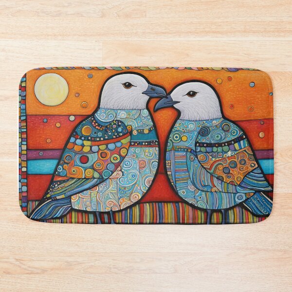 Item preview, Folk Art Two Seagulls wearing hoodies walk into a bar designed and sold by Colin Bentham.