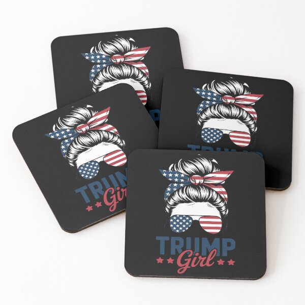 Item preview, Trump Girl Messy Bun Trump 2024 Election American Flag  designed and sold by RsFilsingerArt.