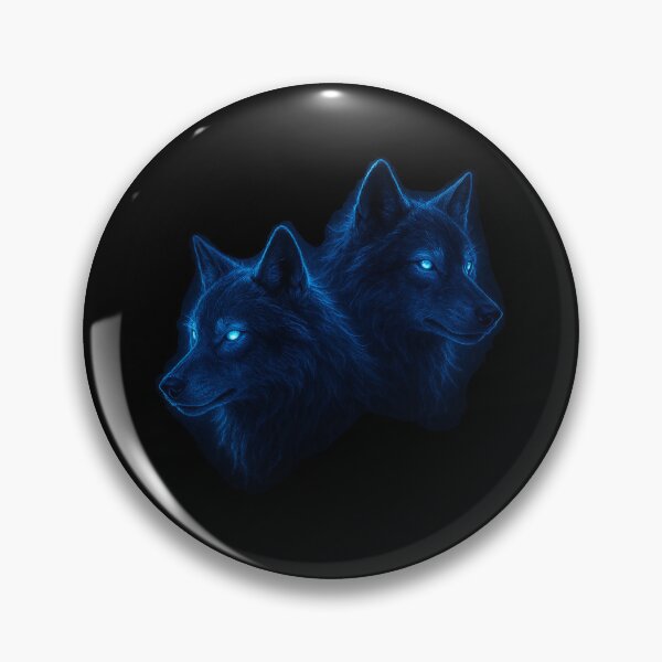 Item preview, Two Blue Lamionous Wolves - Glowing Spirit Animals in Cracked 3D Background designed and sold by GringoSila.