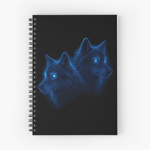 Item preview, Two Blue Lamionous Wolves - Glowing Spirit Animals in Cracked 3D Background designed and sold by GringoSila.