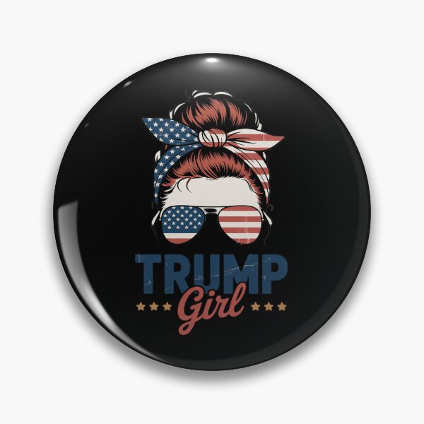 Item preview, Trump Girl Messy Bun Trump 2024 Election American Flag5  designed and sold by RsFilsingerArt.