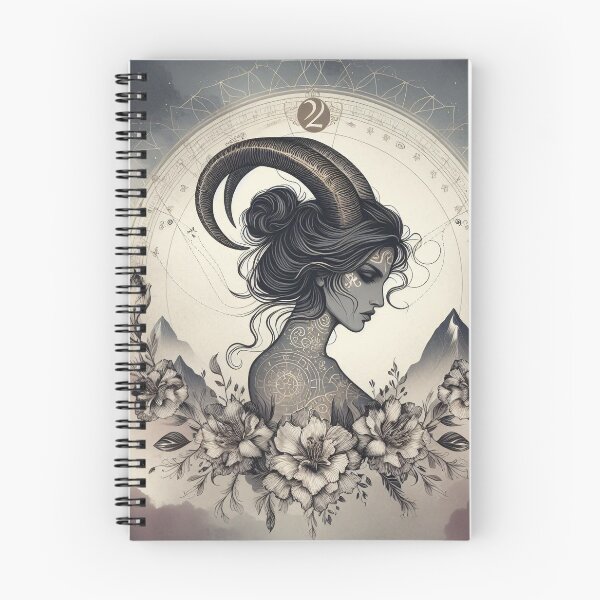 Item preview, Capricorn – Dark Realistic Zodiac Illustration designed and sold by Roberta Calabrese.