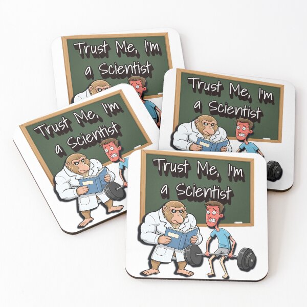 Item preview, Trust Me I’m a Scientist – Funny Gym Monkey Instructor Cartoon Design designed and sold by BeakBros.