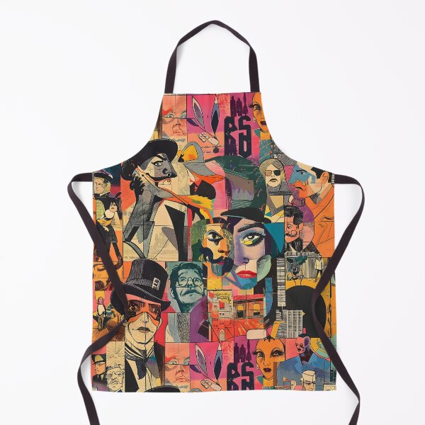 Item preview, Retro 1900s Funny Detective Horror Silent Film Retrofuturism Collage Pattern designed and sold by SecretDicer.