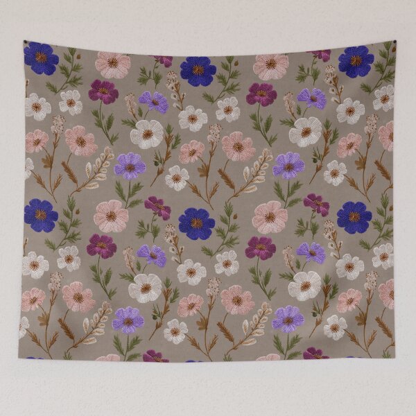 Item preview, Colorful Soft Floral Embroidered Pattern For Rustic Charm designed and sold by RoyalStarsPatts.