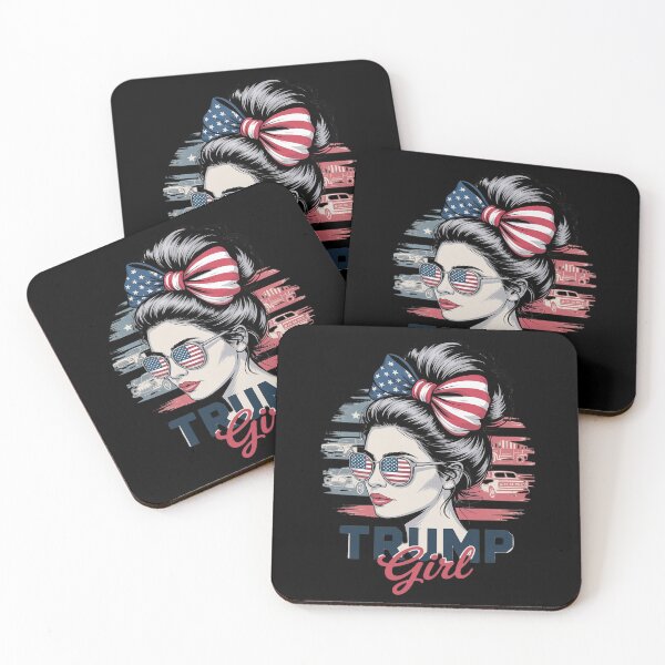 Item preview, Trump Girl Messy Bun Trump Election American Flag 6  designed and sold by RsFilsingerArt.