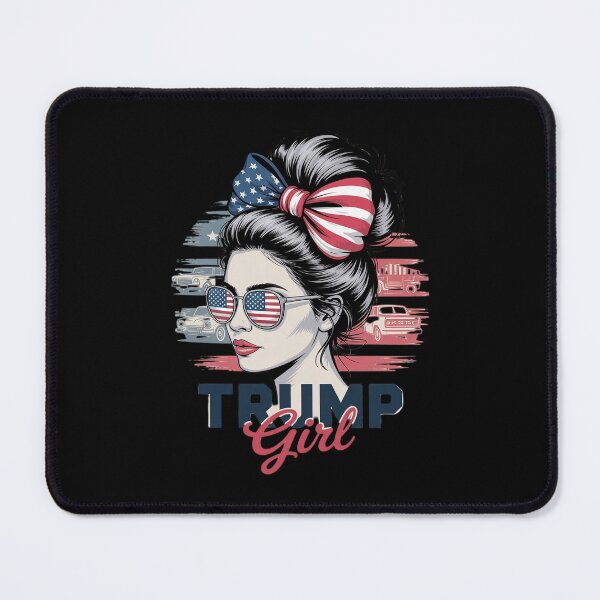 Item preview, Trump Girl Messy Bun Trump Election American Flag 6 designed and sold by RsFilsingerArt.