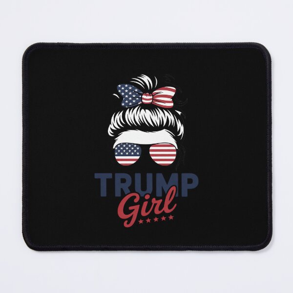 Item preview, Trump Girl Messy Bun Trump Election American Flag designed and sold by RsFilsingerArt.