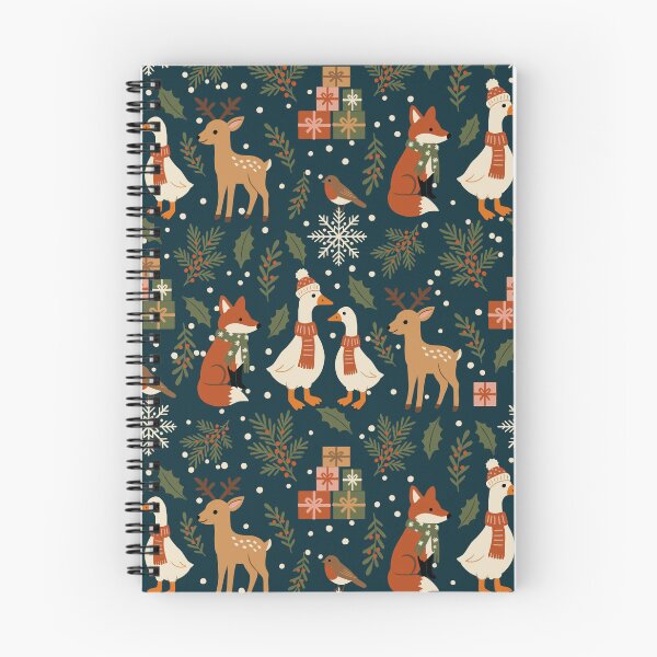 Item preview, Christmas Woodland Creatures Pattern in Holiday theme designed and sold by Studio Pico.