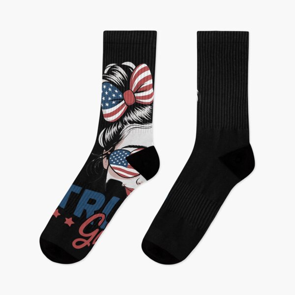 Item preview, Trump Girl Messy Bun Trump Election American Flag4  designed and sold by RsFilsingerArt.