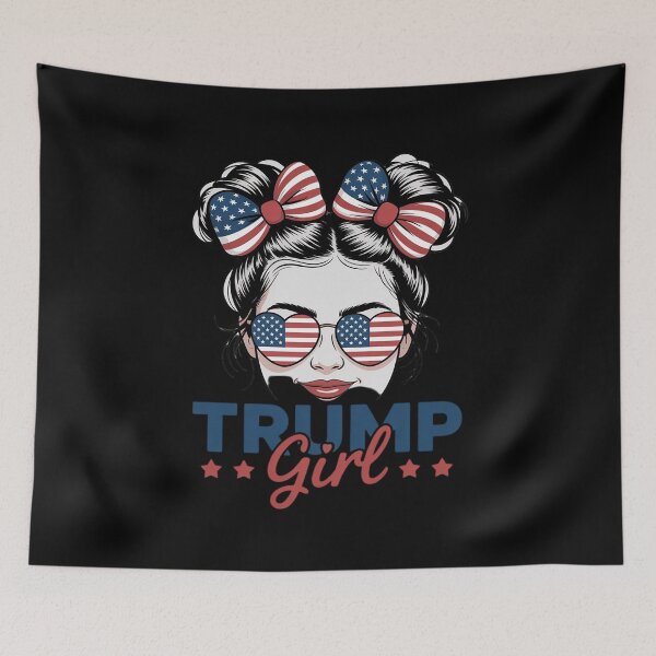 Item preview, Trump Girl Messy Bun Trump Election American Flag4  designed and sold by RsFilsingerArt.