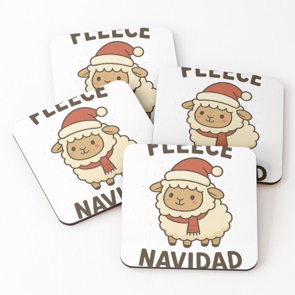 Item preview, Cute Kawaii Christmas Sheep – Fleece Navidad – Funny Holiday Animal Illustration designed and sold by WustarDesigns.