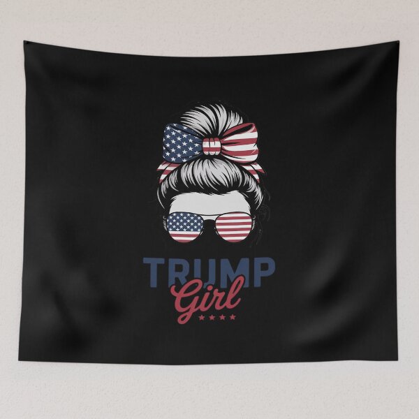 Item preview, Trump Girl Messy Bun Trump Election American Flag5  designed and sold by RsFilsingerArt.