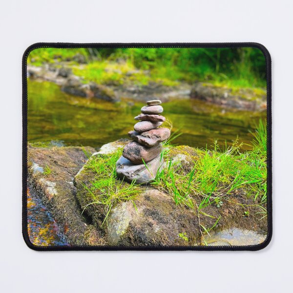 Item preview, Stacked Up Natural Stones Rocks Pebbles Balance Zen Cairn River Nature Rock Stacking designed and sold by Crystal Signs.