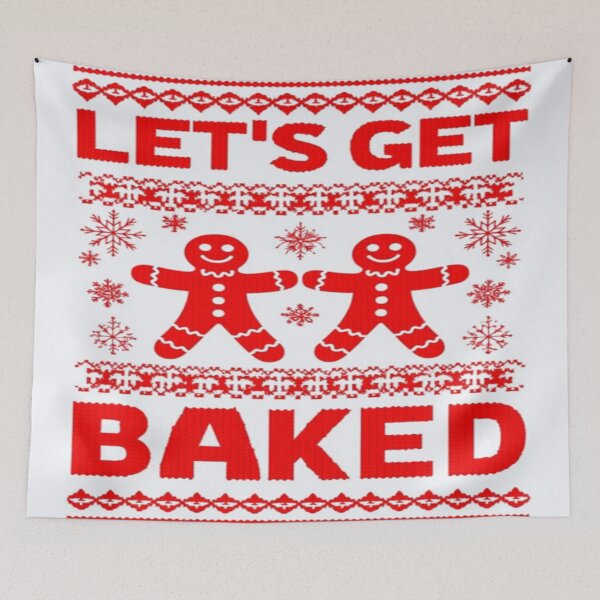 Item preview, Funny Ugly Christmas Sweater – Let's Get Baked Gingerbread Holiday Design designed and sold by Bright Nest Studio.
